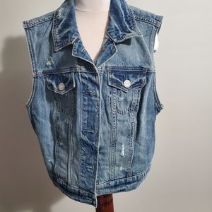 Aeropostale Distressed Vest